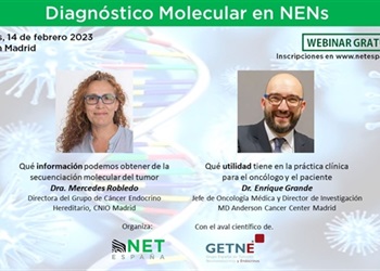 Diagnóstico Molecular en NENs. Webinar gratuito. 14 de febrero 2023